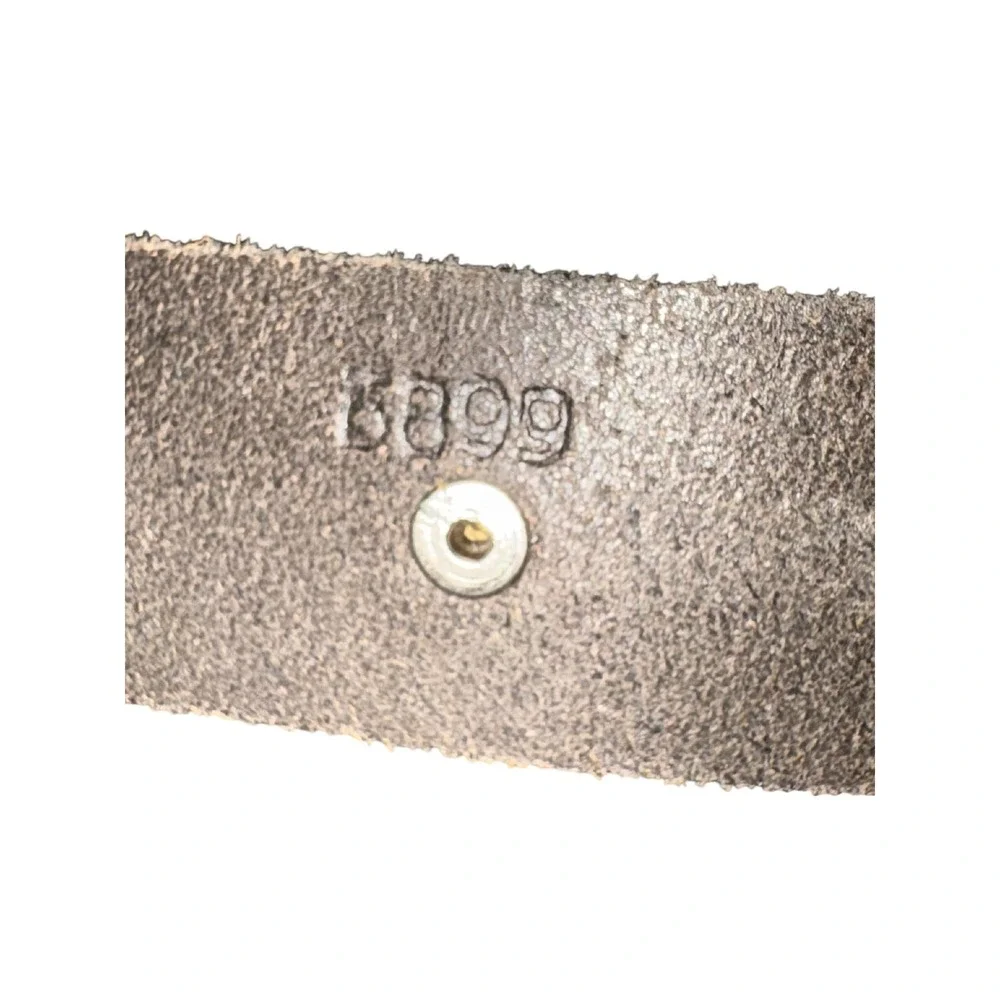Leather Belt Boho Western Southwestern Embellished Solid Brass Buckle‎ India LG